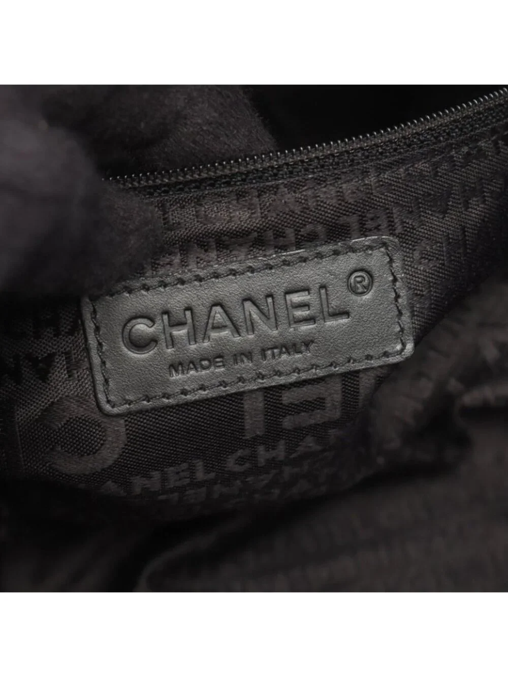 Chanel Choco Bar Black Leather Boston Bag